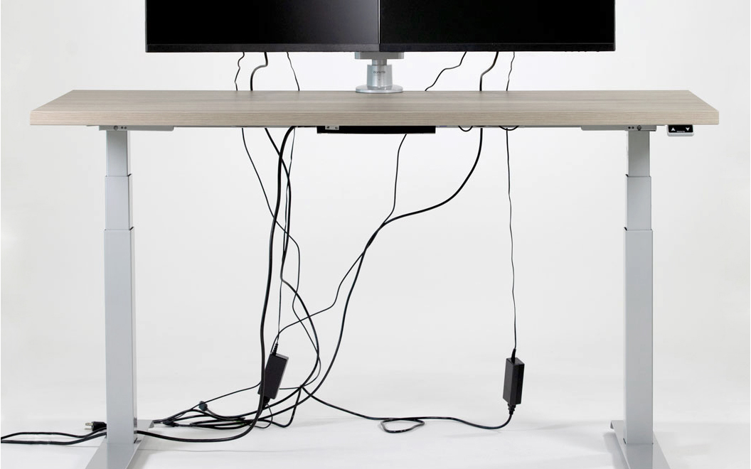 Uprite Ergo Organizador de cables de malla, organizador ergonómico de  cables para escritorios de altura ajustable (gris)