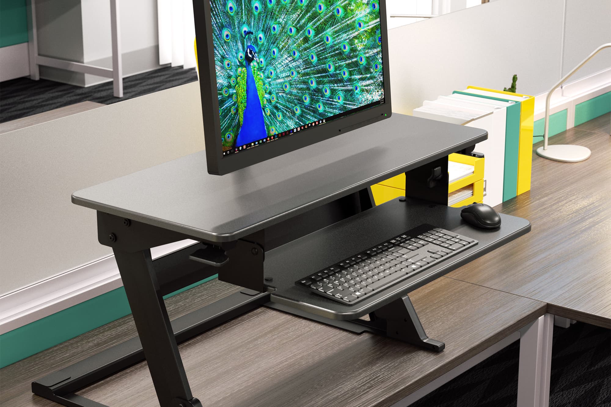 Solace Desktop Standing Desk Converter Workrite Ergonomics