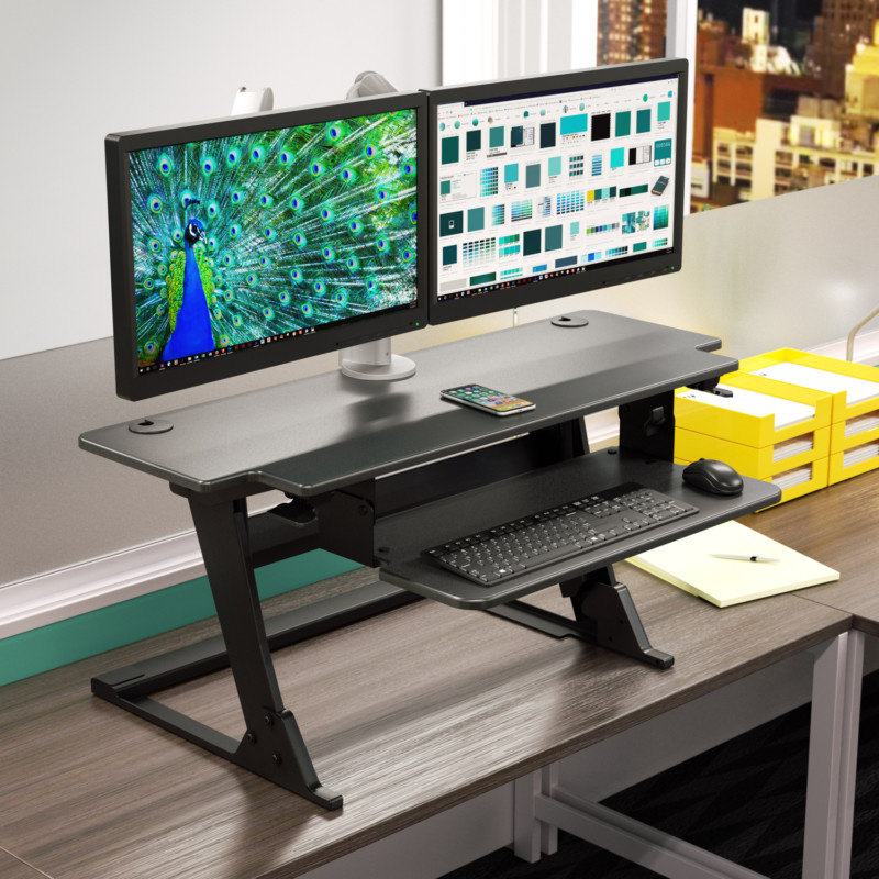 Solace HD Desktop Standing Desk Converter Workrite Ergonomics