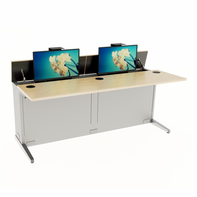 Dual User Manual Computer Training Desk - Workrite Ergonomics
